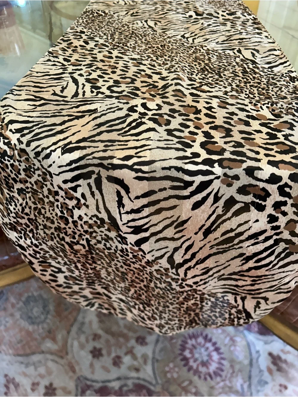 Leopard Animal Print Lightweight Scarf in Black, Brown, Cream made in Italy